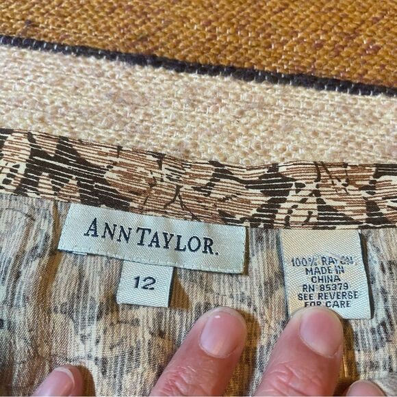 Vintage Ann Taylor Skirt Mini Flowy 90's Floral Size 12 Asymmetrical Cottagecore - Picture 3 of 5